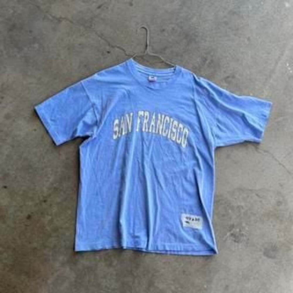 Vintage 90s San Francisco T-Shirt, Light Blue, XXL